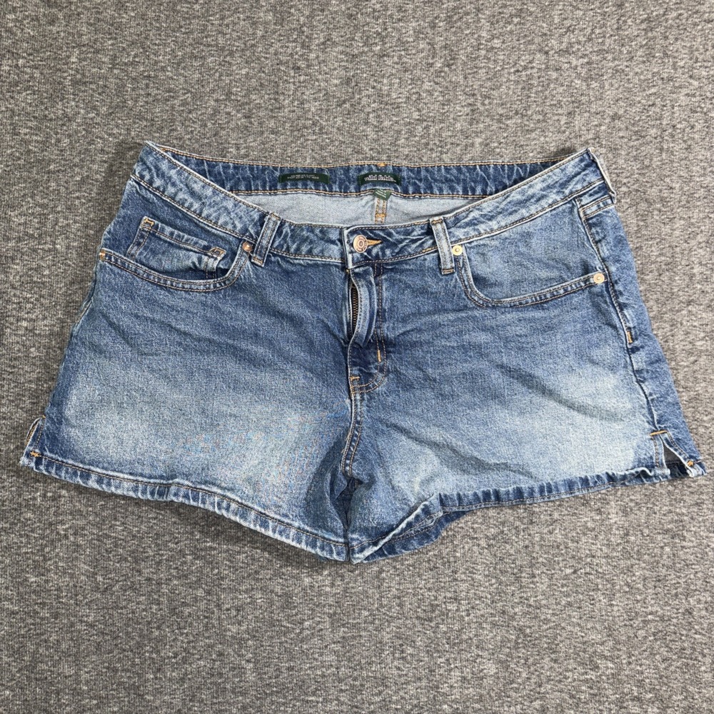 Wild Fable Women's 14 R Mid Rise Midi Shorts Denim Summer Jeans